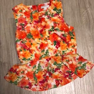 FLORAL peplum shirt